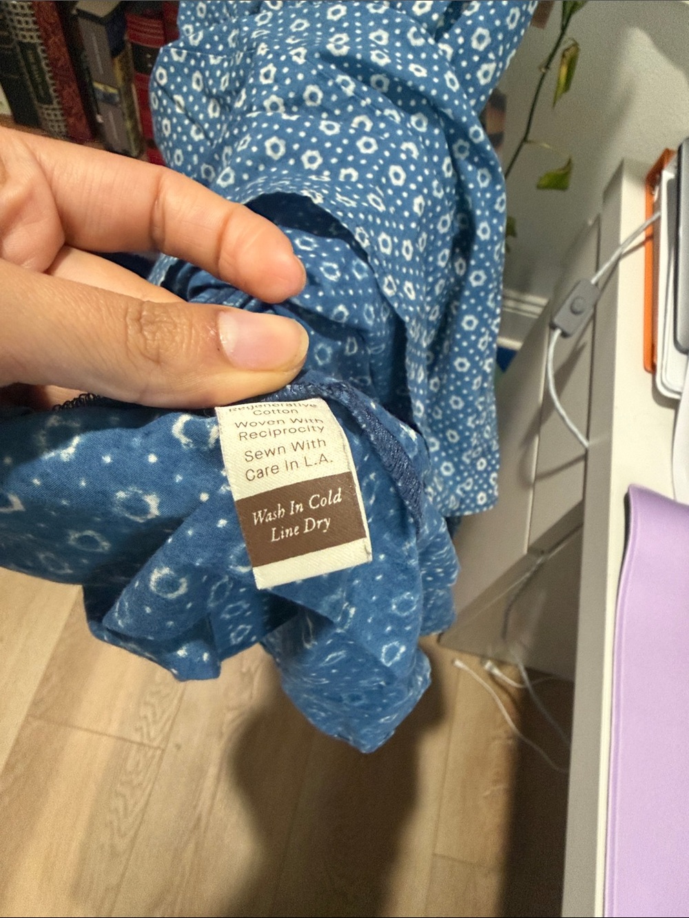 Christy Dawn Katrina Dress in Indigo Petunia Dot (small) - Picture 4 of 6